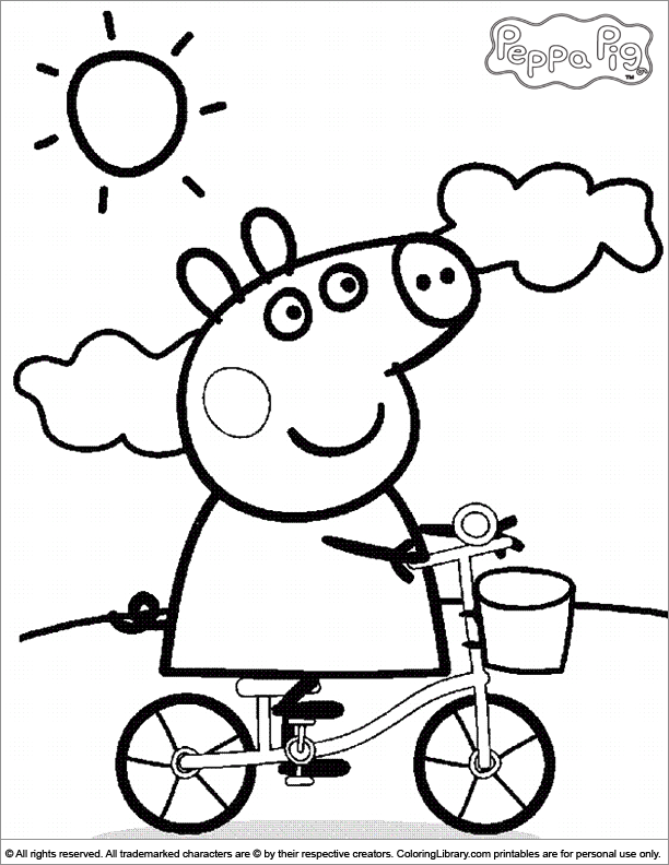 Plansa de colorat cu Peppa Pig 15 7